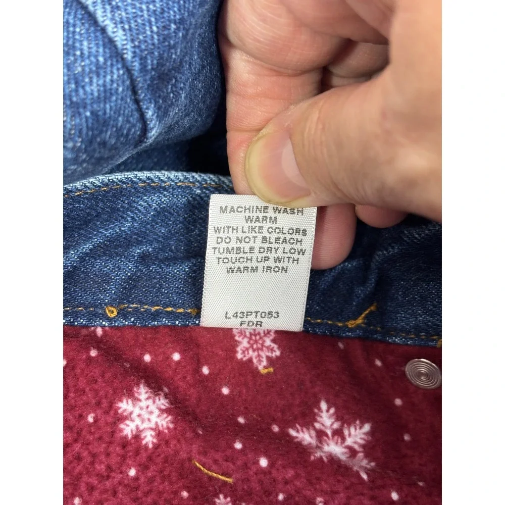 Cabelas Flannel Lined Jeans Womens 10 Reg Blue Cotton Fleece Winter Denim Boho